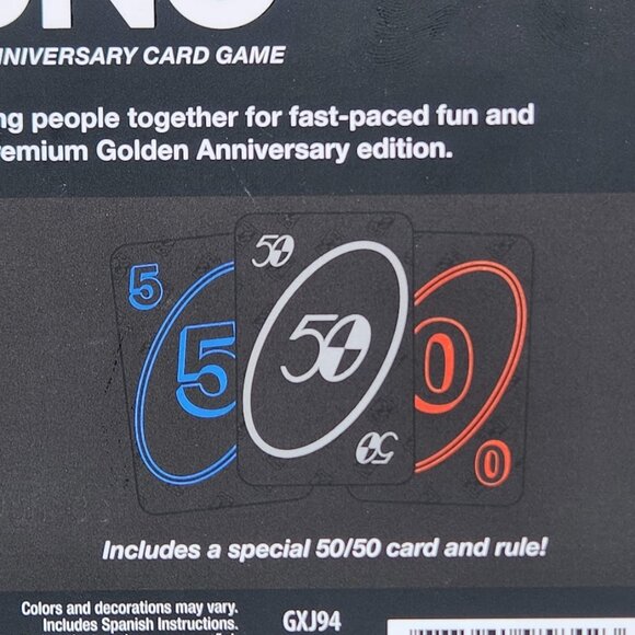 NEW UNO Premium 50th Anniversary Edition Card Game with Collectible Coin Game Ni - Picture 10 of 12